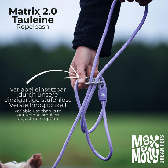 Max Molly Matrix 2.0 Rope Leash Çok Fonksiyonlu Köpek Gezdirme Kayışı - Turkuaz (Small) - 4
