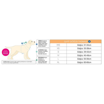 Max Molly Matrix Ornage Q-Fit Köpek Göğüs Tasması (Large)