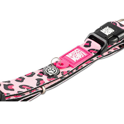 Max Molly Smart ID Leopard Pink Köpek Boyun Tasması (Medium)