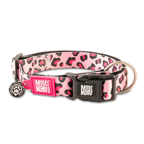 Max Molly Leopard Pink Smart ID Köpek Boyun Tasması (XSmall) - 1