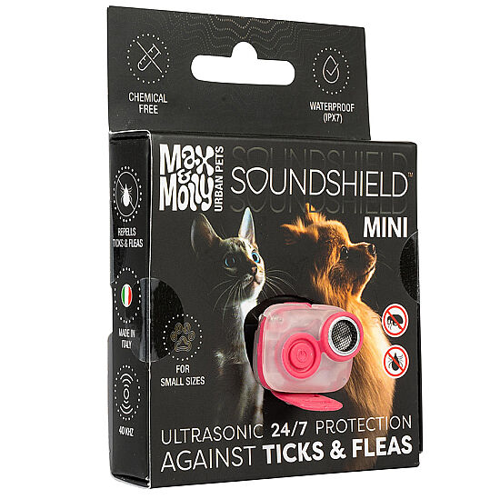 Max Molly Soundshield MINI Ultrasonik Pire ve Kene Kovucu Tasma (Rose) - 1