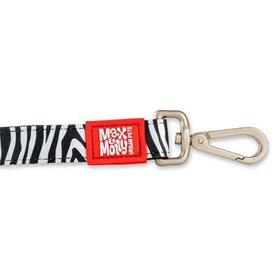 Max Molly Zebra Desenli Köpek Gezdirme Kayışı (Large)