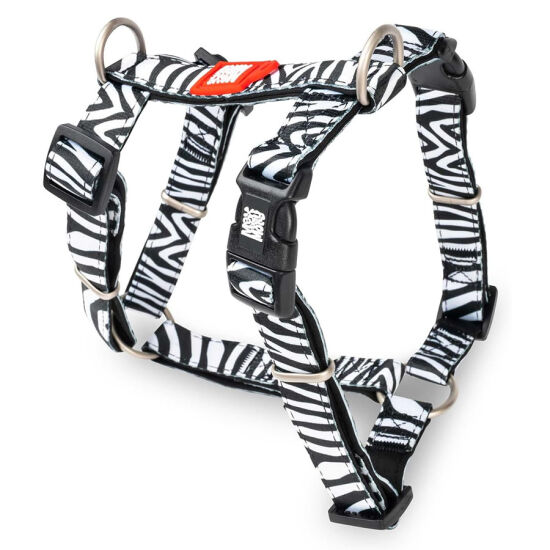 Max Molly Zebra Desenli Köpek Göğüs Tasması (Large) - 1