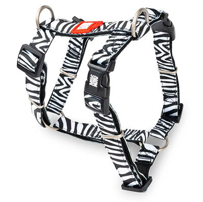 Max Molly Zebra Desenli Köpek Göğüs Tasması (XSmall)