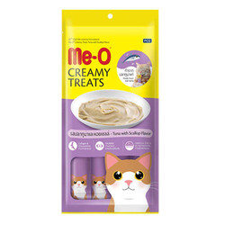 MeO - Me-O Creamy Treats Deniz Tarağı ve Ton Balıklı Ek Besin ve Kedi Ödülü 60 Gr ( 4 x 15 Gr )