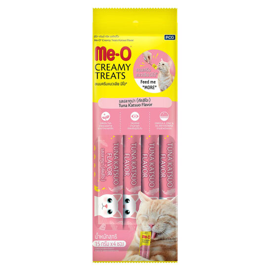 Me-O Creamy Treats Orkinos Balığı Tuna Ek Besin ve Kedi Ödülü 60 Gr ( 4 x 15 Gr ) - 1