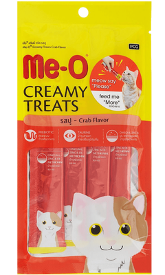 Me-O Creamy Treats Somonlu Ek Besin ve Kedi Ödülü 60 Gr ( 4 x 15 Gr )