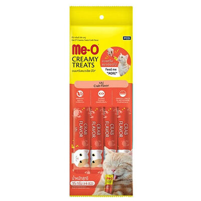 Me-O Creamy Treats Yengeçli Ek Besin ve Kedi Ödülü 60 Gr ( 4 x 15 Gr ) - 1