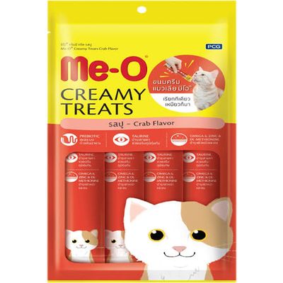 Me-O Creamy Treats Yengeçli ve Tavuklu Ek Besin ve Kedi Ödülü 60 Gr ( 4 x 15 Gr )