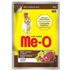 MeO - Me-O Pouch Dana Etli Parça Etli ve Jöleli Yaş Kedi Maması 80 Gr