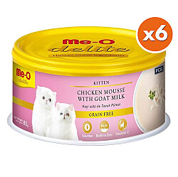 Me-O Delite Kitten Tavuk Püresi ve Keçi Sütlü Tahılsız Yavru Kedi Konservesi 80 Gr x 6 Adet - MeO