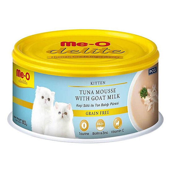 Me-O Delite Kitten Ton Balığı Püresi ve Keçi Sütlü Tahılsız Yavru Kedi Konservesi 80 Gr x 6 Adet - 2