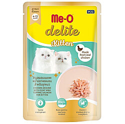 Me-O Delite Pouch Kitten Tavuklu, Somonlu Ve Keçi Sütlü Yavru Kedi Yaş Maması 70 Gr - MeO