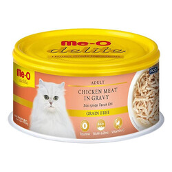 MeO - Me-O Delite Tavuk Etli ve Soslu Tahılsız Kedi Konservesi 80 Gr
