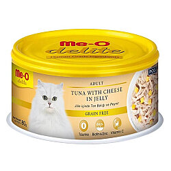 Me-O Delite Ton Balıklı ve Peynirli Jelly Tahılsız Kedi Konservesi 80 Gr - MeO
