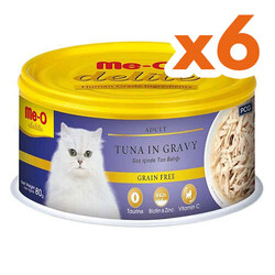 Me-O Delite Ton Balıklı ve Soslu Tahılsız Kedi Konservesi 80 Gr x 6 Adet - MeO