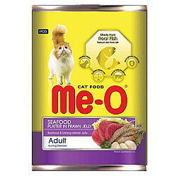 Me-O Jelly Jöle İçinde Deniz Ürünleri ve Karidesli Kedi Konservesi 400 Gr - MeO