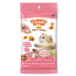 Me-O Yummie Bites Tavuklu ve Çizgili Orkinoslu Yumuşak Kedi Ödülü 30 Gr ( 3 x 10 Gr ) - MeO
