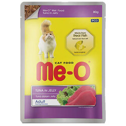 MeO - Me-O Pouch Ton Balıklı Jöleli Yaş Kedi Maması 80 Gr
