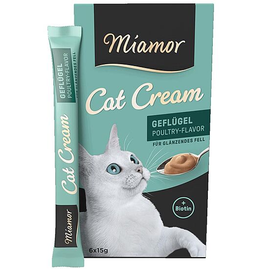 Miamor Cream Kümes Hayvanlı Ek Besin ve Kedi Ödülü 6 x 15 Gr - 1