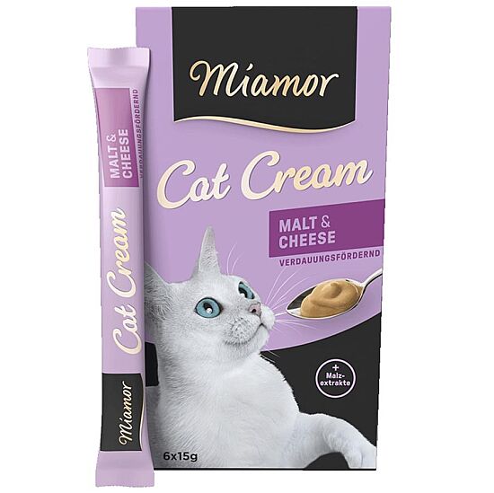 Miamor Cream Malt Mayası ve Peynirli Ek Besin ve Kedi Ödülü 6 x 15 Gr - 1