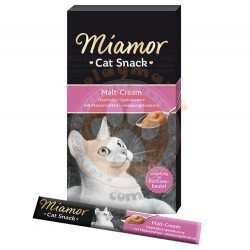 Miamor - Miamor Cream Malt Mayası Tamamlayıcı Ek Besin ve Kedi Ödülü 6 x 15 Gr