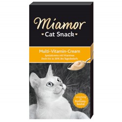 Miamor - Miamor Cream Multi - Vitamin Tamamlayıcı Ek Besin ve Kedi Ödülü 6 x 15 Gr