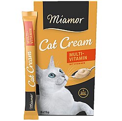 Miamor Cream Multi Vitamin Tamamlayıcı Ek Besin ve Kedi Ödülü 6 x 15 Gr - Miamor