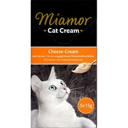Miamor - Miamor Kase Cream Tamamlayıcı Ek Besin ve Kedi Ödülü 5 x 15 Gr