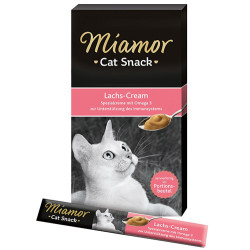 Miamor - Miamor Lachs - Cream Somonlu Tamamlayıcı Ek Besin Kedi Ödülü 6 x 15 Gr