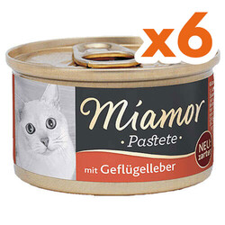Miamor - Miamor Pastete Ciğerli Yetişkin Kedi Konservesi 85 Gr x 6 Adet