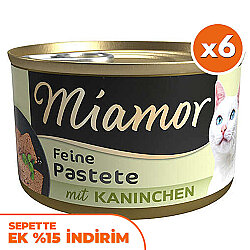 Miamor Pastete Tavşanlı Yetişkin Kedi Konservesi 85 Gr x 6 Adet - Miamor