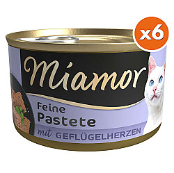 Miamor Pastete Yürekli Yetişkin Kedi Konservesi 85 Gr x 6 Adet - Miamor