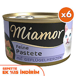Miamor Pastete Yürekli Yetişkin Kedi Konservesi 85 Gr x 6 Adet - Miamor