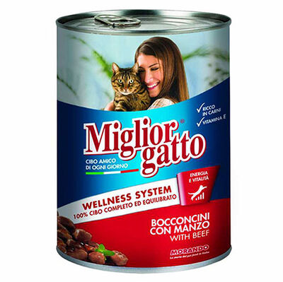 Miglior Gatto Biftek Etli Parça Etli Kedi Konservesi 405 Gr