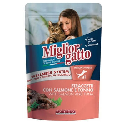 Miglior Gatto Pouch Somon ve Ton Balıklı Kedi Yaş Maması 100 Gr