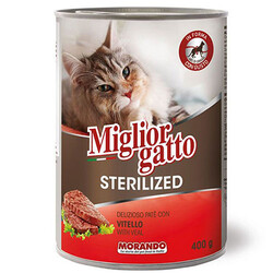 Miglior Gatto - Miglior Gatto Sterilised Dana Etli Kısırlaştırılmış Kedi Konservesi 400 Gr