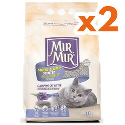 Mırmır - Mırmır Poşet Super Clump Scented Lavantalı Süper Topaklanan Kedi Kumu 10 Lt x 2 Adet