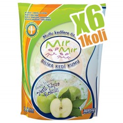 Mırmır Tozsuz Elma Aromalı Silika Kedi Kumu 3.8 Lt - (6 Adet) - Mırmır