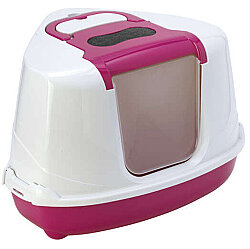 Moderna C250 Flip Corner Köşeli Kedi Tuvaleti 44x56x36cm (Fuşya) - Moderna