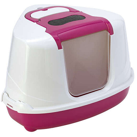 Moderna C250 Flip Corner Köşeli Kedi Tuvaleti 44x56x36cm (Fuşya) - 1