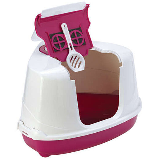 Moderna C250 Flip Corner Köşeli Kedi Tuvaleti 44x56x36cm (Fuşya) - 3