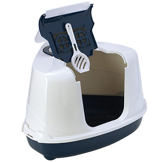 Moderna C250 Flip Corner Köşeli Kedi Tuvaleti 44x56x36cm (Lacivert) - 3