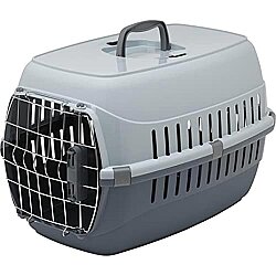 Moderna Roadrunner Metal Kapaklı Küçük Irk Köpek Ve Kedi Taşıma Kabı 58 Cm No:2 - Koyu Gri - Moderna