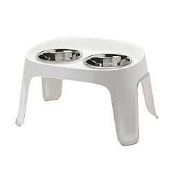 Moderna Skybar Medium İkili Mama Kabı - Beyaz 2 x 1950 ML - Moderna