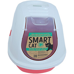 Moderna Smart Kapalı Kedi Tuvaleti - Kırmızı - Thumbnail