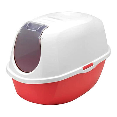 Moderna Smart Kapalı Kedi Tuvaleti - Kırmızı