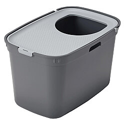 Moderna Top Cat Üstten Girişli Kapalı Kedi Tuvaleti 59 Cm ( Gri ) - Moderna