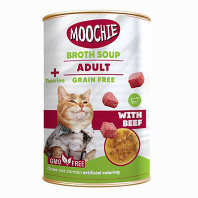 Moochie Et Suyu İçerisinde Biftekli Tahılsız Kedi Çorbası 135 ML