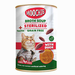Moochie - Moochie Et Suyu İçerisinde Ördekli Tahılsız Kısırlaştırılmış Kedi Çorbası 135 ML